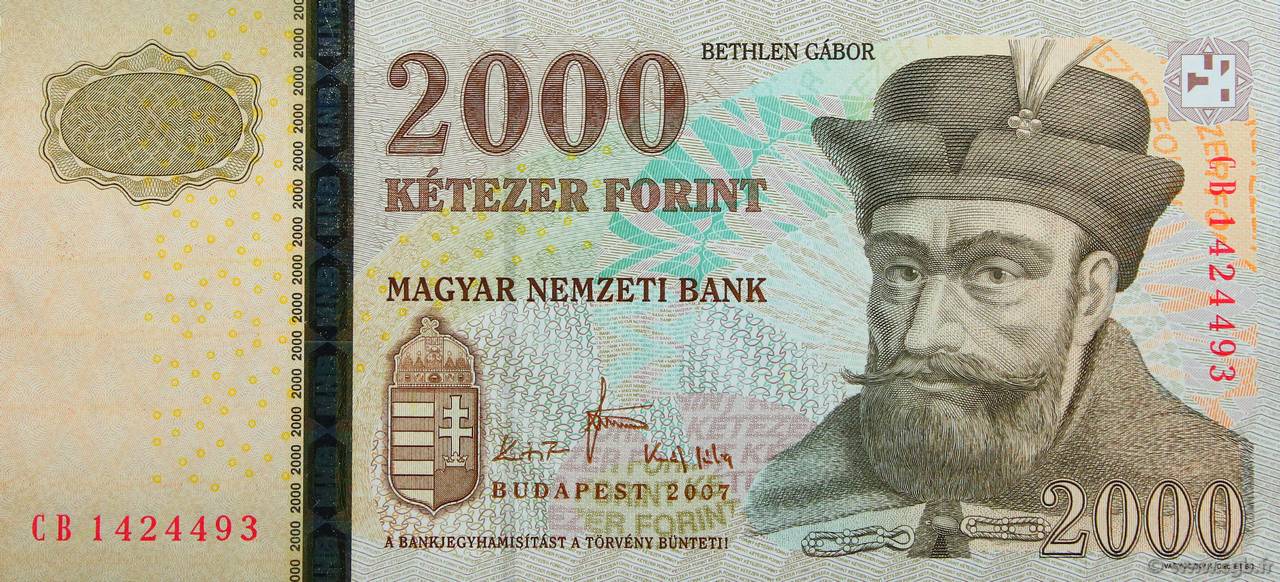 2000 Forint HUNGARY  2007 P.198a UNC-