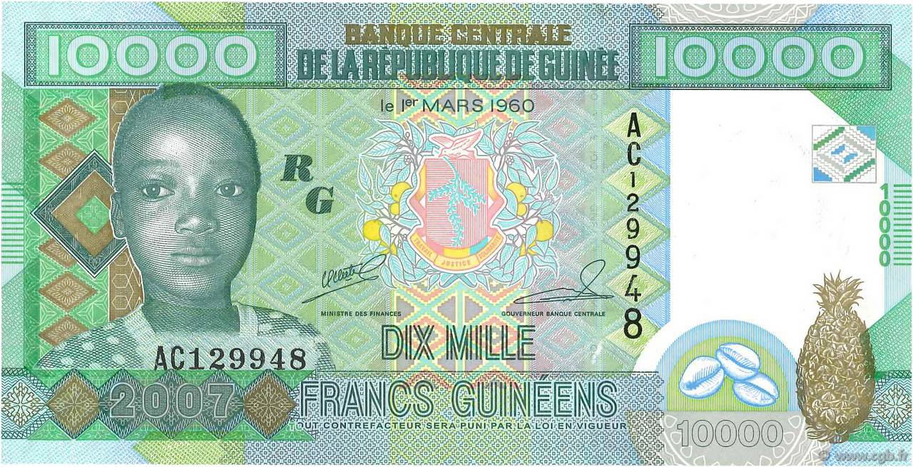 10000 Francs GUINÉE  2007 P.42a NEUF