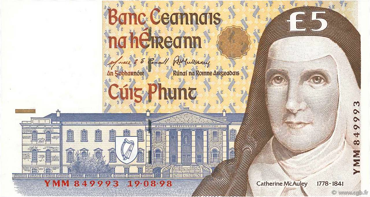 5 Pounds IRLANDE  1998 P.075b NEUF