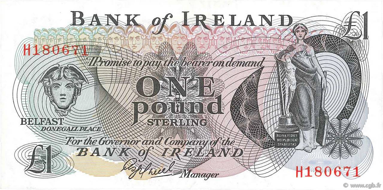 1 Pound NORTHERN IRELAND  1980 P.065 EBC+