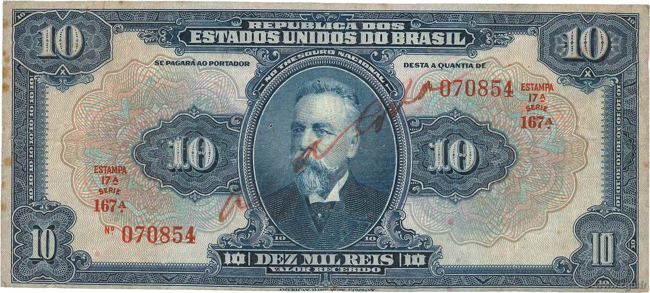 10 Mil Reis BRÉSIL  1925 P.039d TB