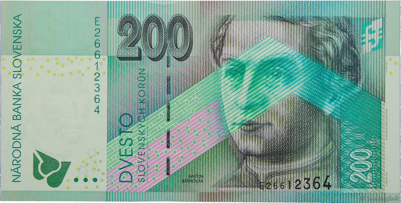 200 Korun SLOVAKIA  1999 P.30 UNC