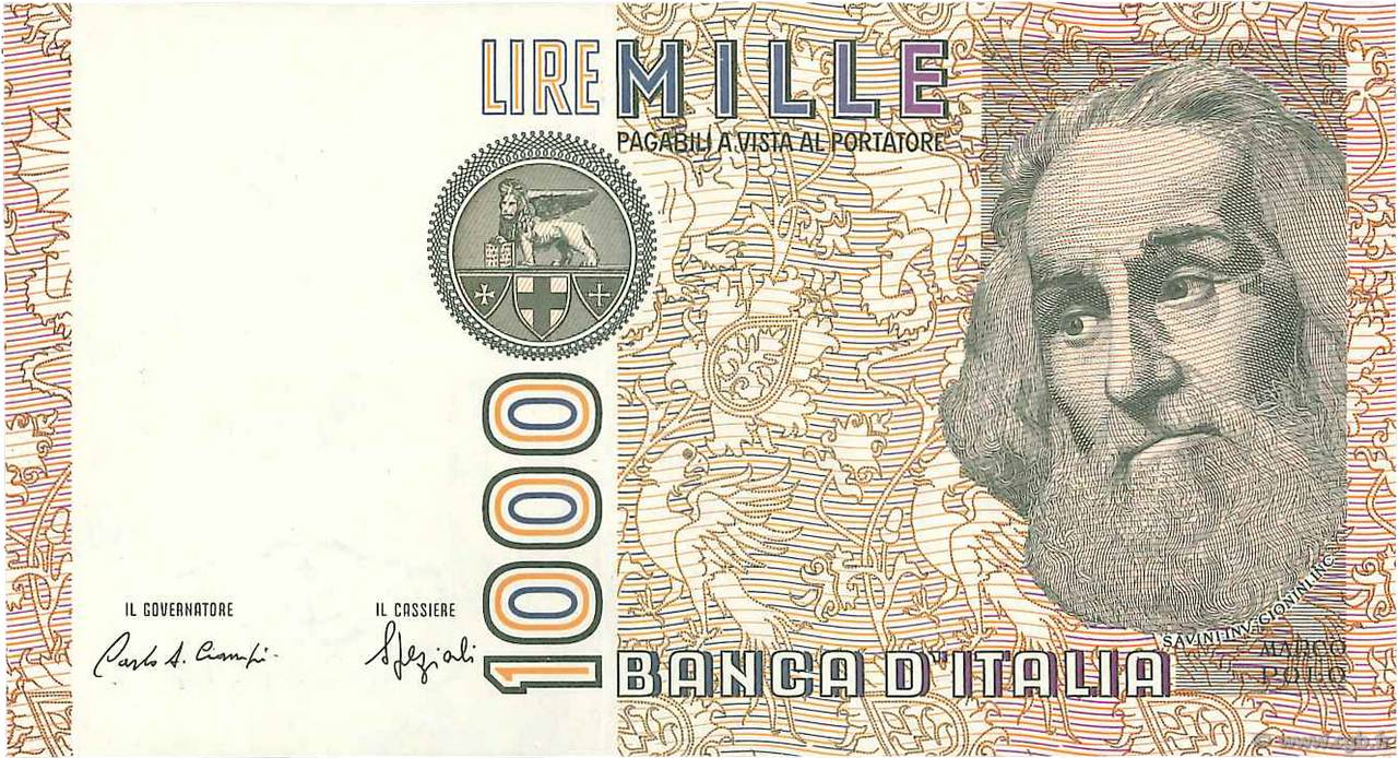1000 Lire ITALIA  1982 P.109b FDC
