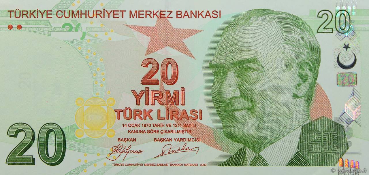 20 Lira TÜRKEI  2009 P.224a ST