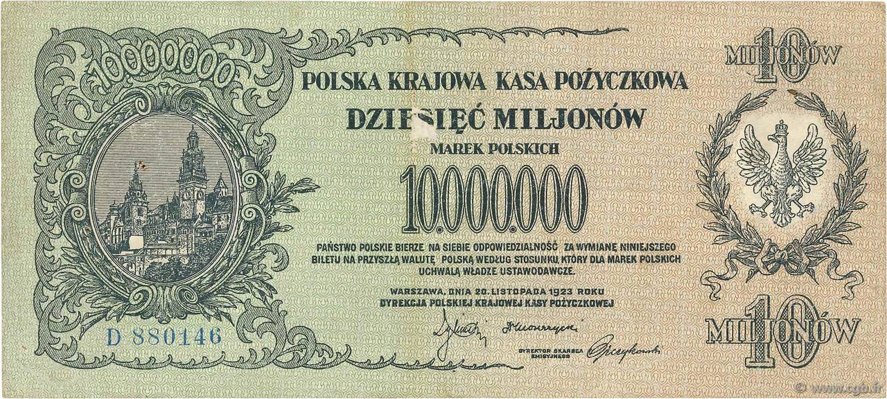 10 Millions Marek POLAND  1923 P.039 VF