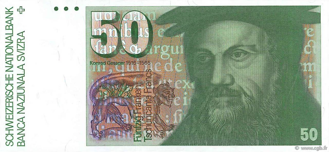 50 Francs SWITZERLAND  1979 P.56b AU+
