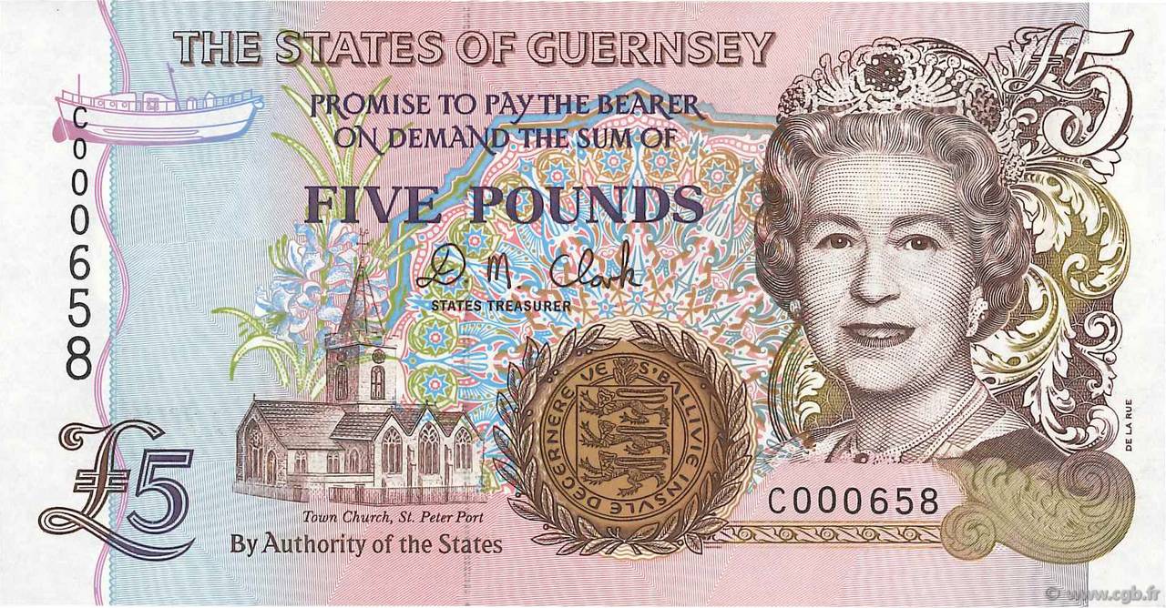 5 Pounds GUERNESEY  1996 P.56b NEUF