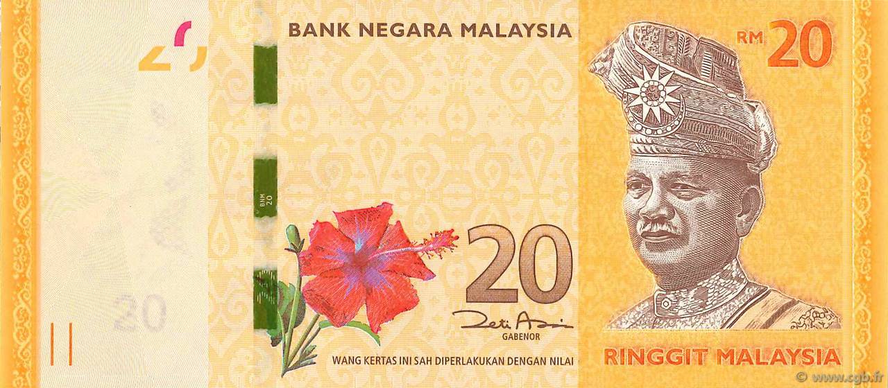 20 Ringgit MALAYSIA  2012 P.54 UNC