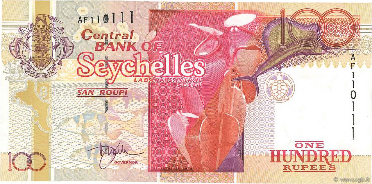 100 Rupees SEYCHELLES  2001 P.40 UNC