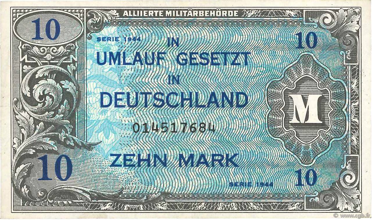 10 Mark ALEMANIA  1945 P.194b EBC