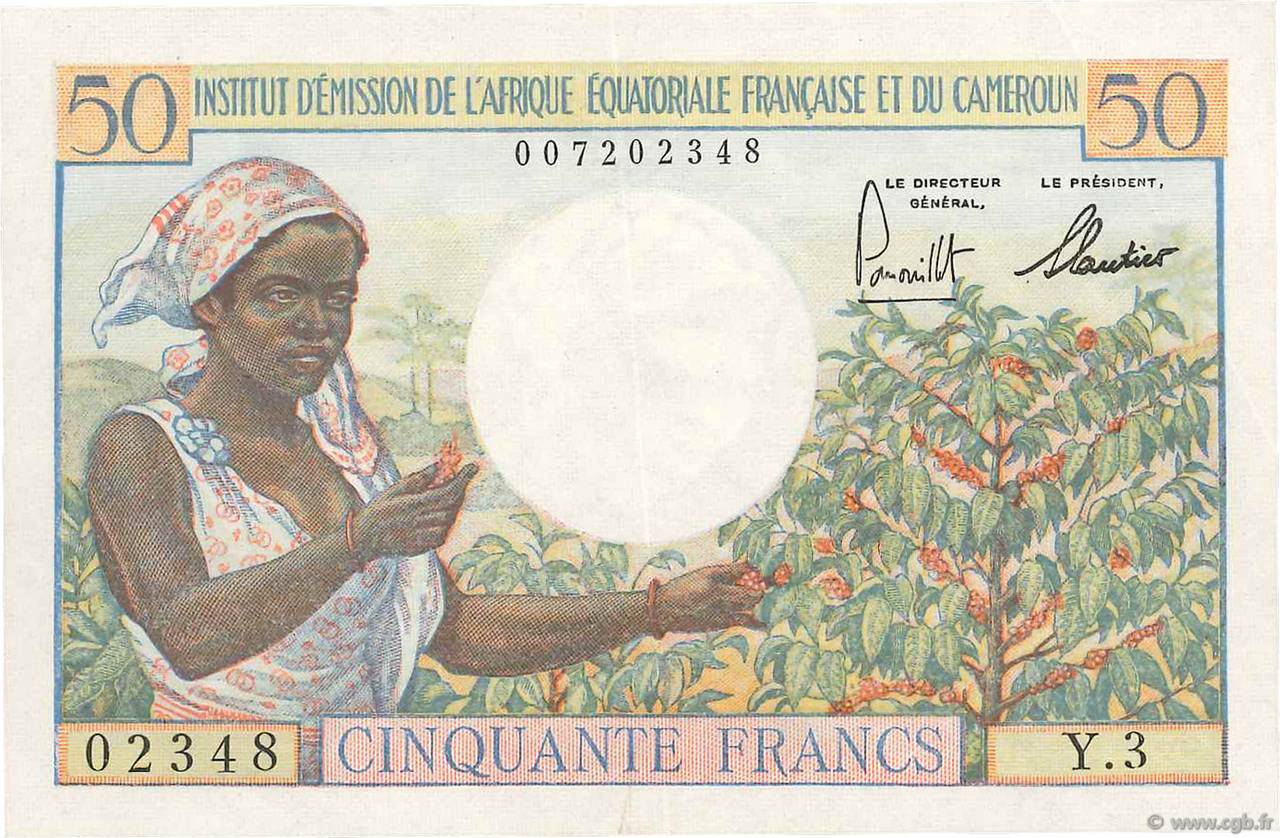 50 Francs AFRIQUE ÉQUATORIALE FRANÇAISE  1957 P.31 SPL