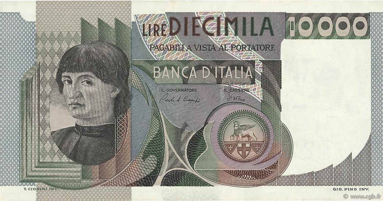 10000 Lire ITALY  1980 P.106b VF