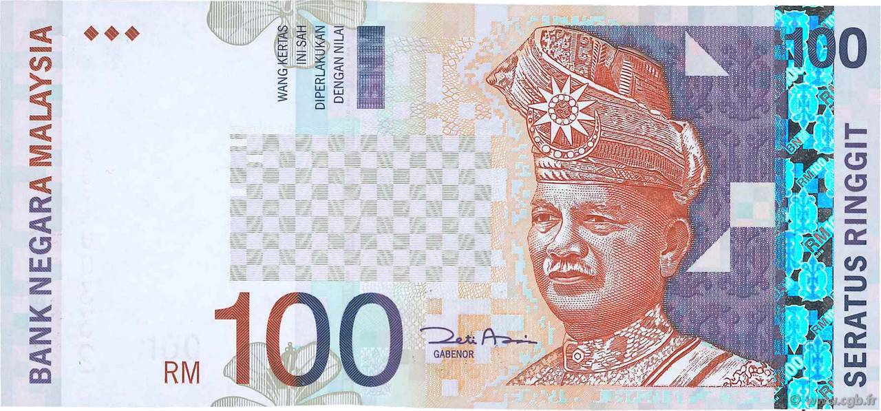 100 Ringgit MALAYSIA  2001 P.44d UNC-