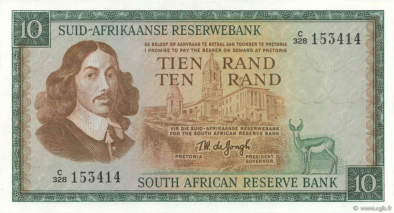10 Rand AFRIQUE DU SUD  1975 P.114c NEUF