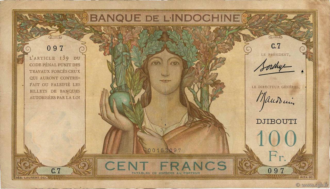 100 Francs DJIBOUTI  1931 P.08 F
