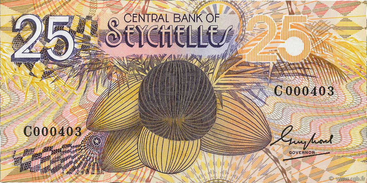 25 Rupees SEYCHELLES  1983 P.29a FDC
