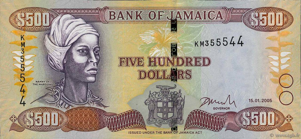 500 Dollars JAMAIKA  2005 P.85b fST+