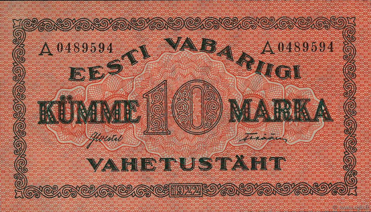 10 Marka ESTLAND  1922 P.53b fST