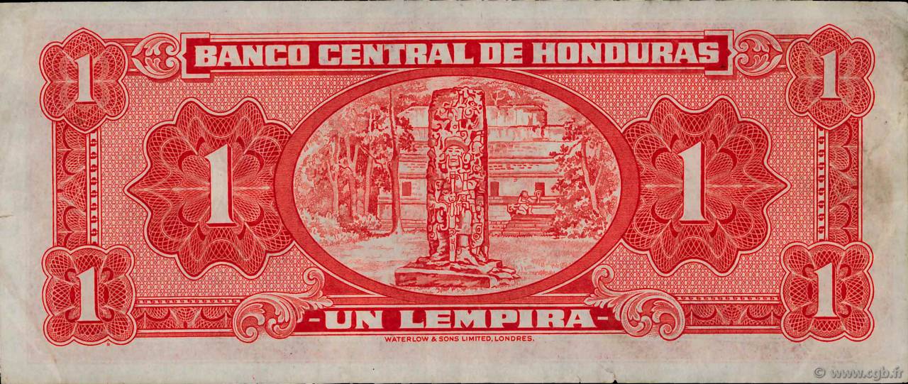 1 Lempira HONDURAS 1951 P.045a b90_8867 Billetes