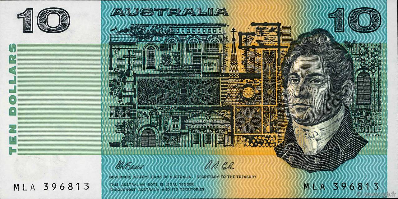 10 Dollars AUSTRALIEN  1991 P.45g ST