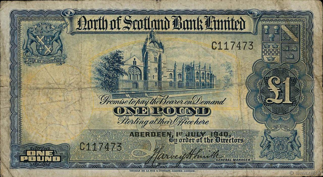 1 Pound ÉCOSSE  1940 PS.644 TB