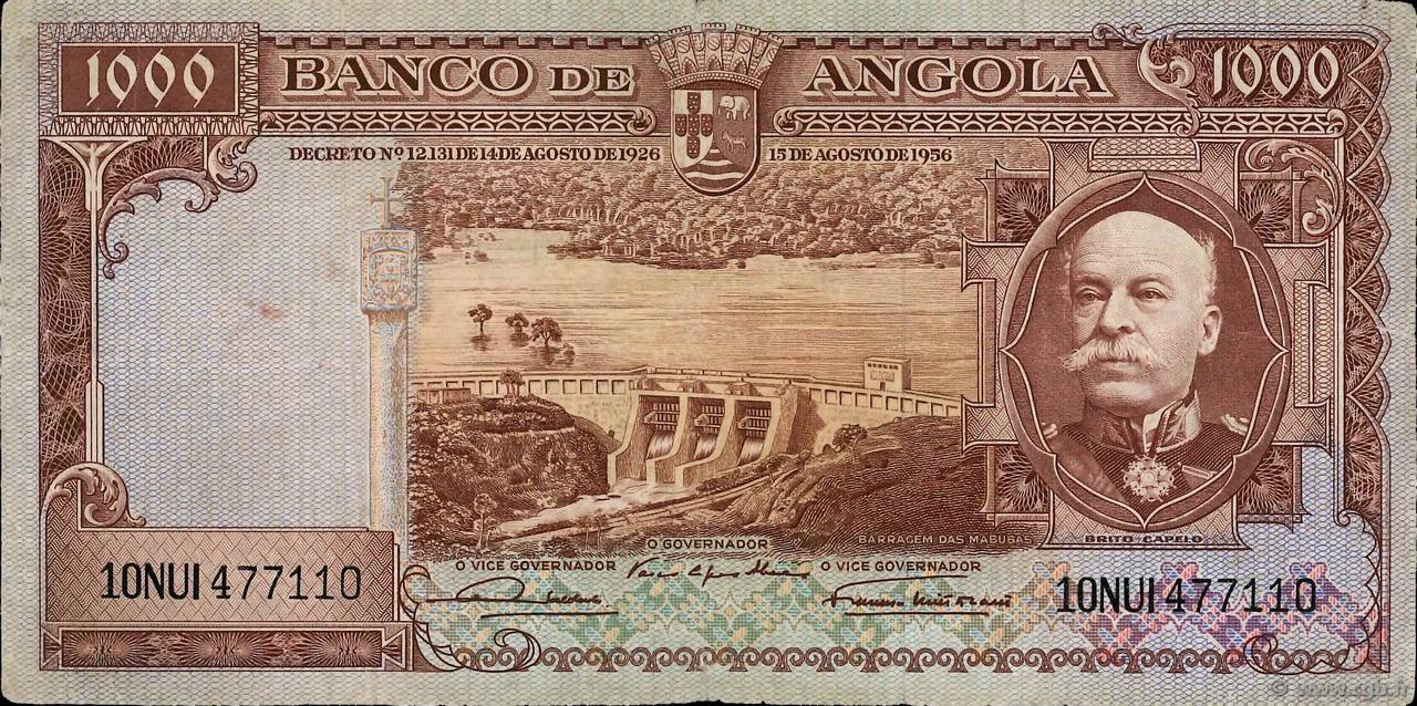 1000 Escudos ANGOLA  1956 P.091 F