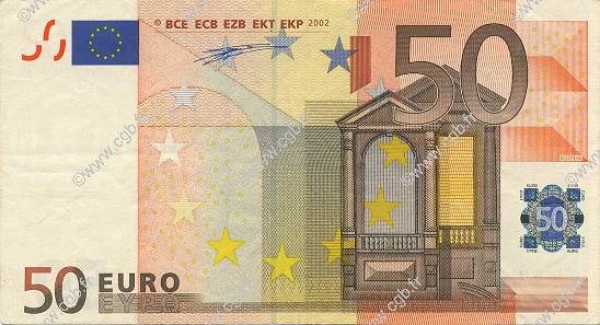 50 Euro EUROPA  2002 €.130.08 VF+
