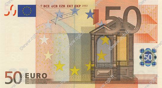 50 Euro EUROPA  2002 €.130.20 ST