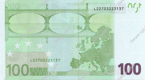 100 Euro EUROPE 2002 €.140.14 B91_0195 Billets