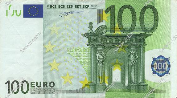 100 Euro EUROPA  2002 €.140.11 VF+