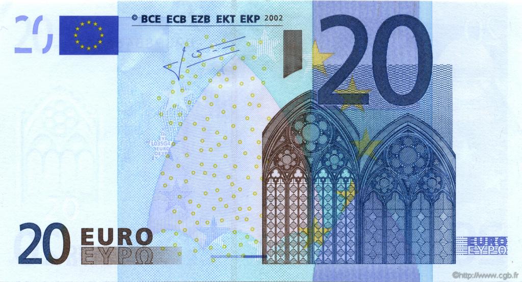 20 Euro Fauté EUROPA  2002 €.120.26 SC+