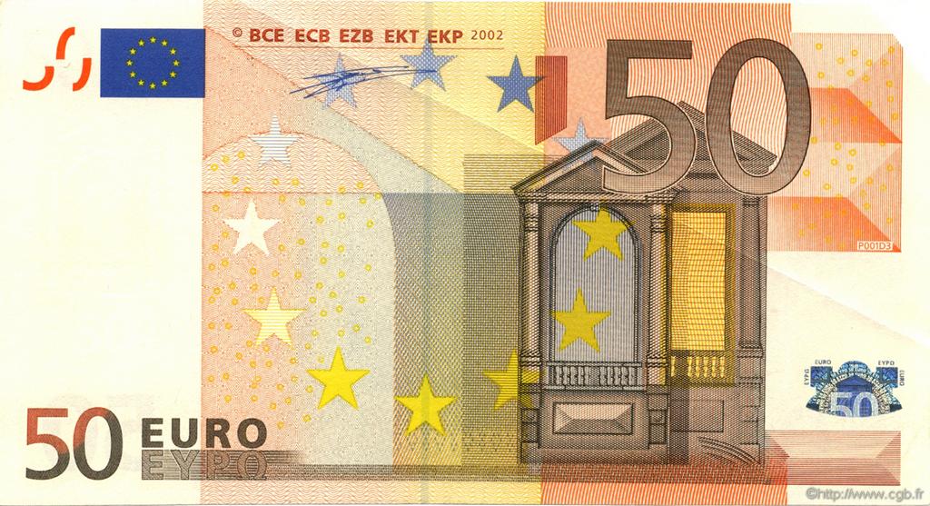 50 Euro Fauté EUROPA  2002 €.130.11 UNC