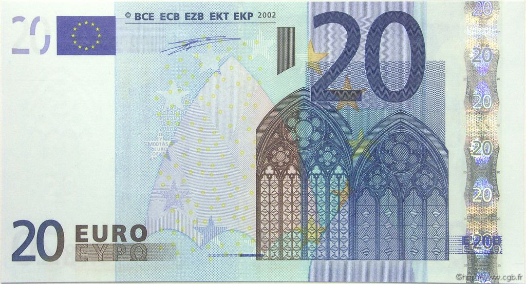 20 Euro Petit numéro EUROPA  2002 €.120.12 FDC