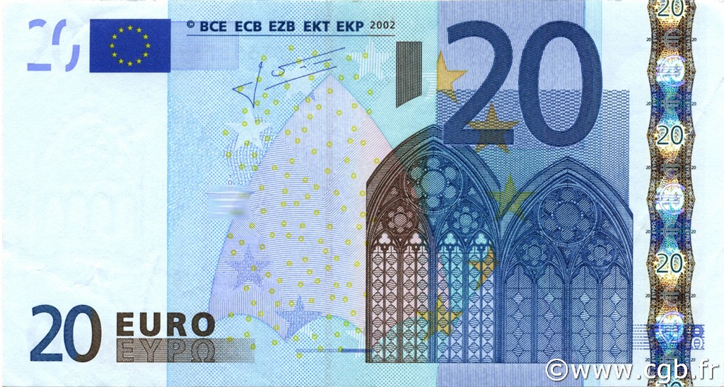 20 Euro EUROPA  2002 €.120.26 VF