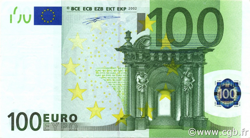 100 Euro EUROPA  2002 €.140.05 VF
