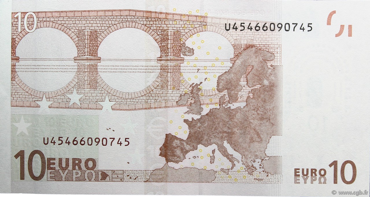 10 Euro EUROPA 2002 €11020 B91_0541 Banknotes