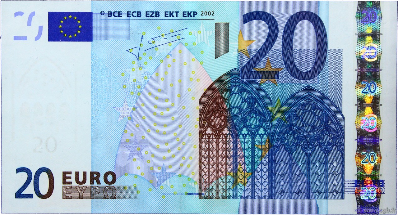 20 Euro EUROPA  2002 €.120.25 q.AU