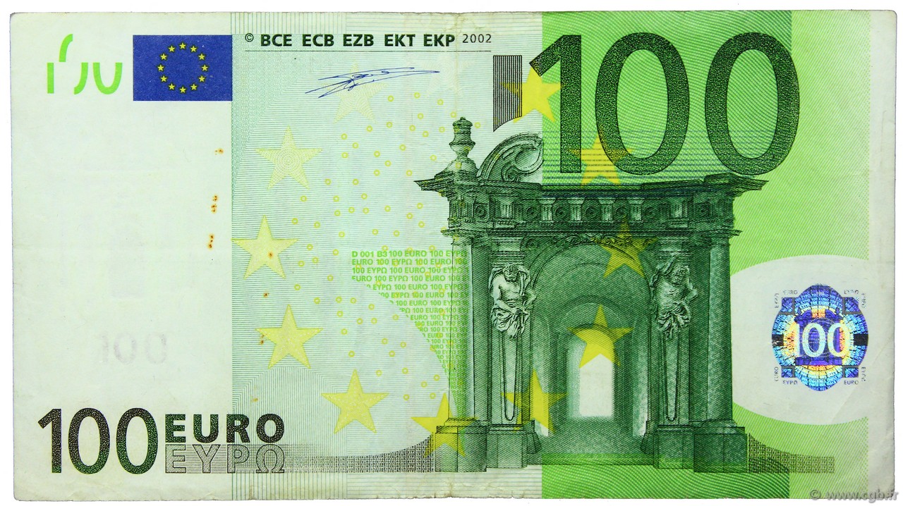 100 Euro EUROPA  2002 €.140.01 MB