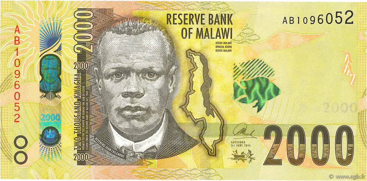 1000 Kwacha MALAWI 2016 P.69 b91_0635 Banknotes