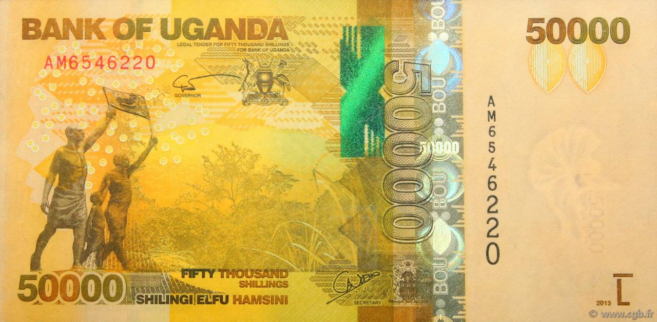 50000 Shillings UGANDA  2013 P.54b UNC