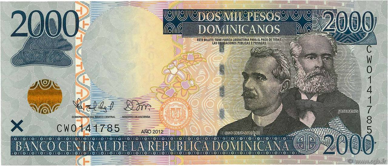 2000 Pesos Dominicanos RÉPUBLIQUE DOMINICAINE  2012 P.188a NEUF