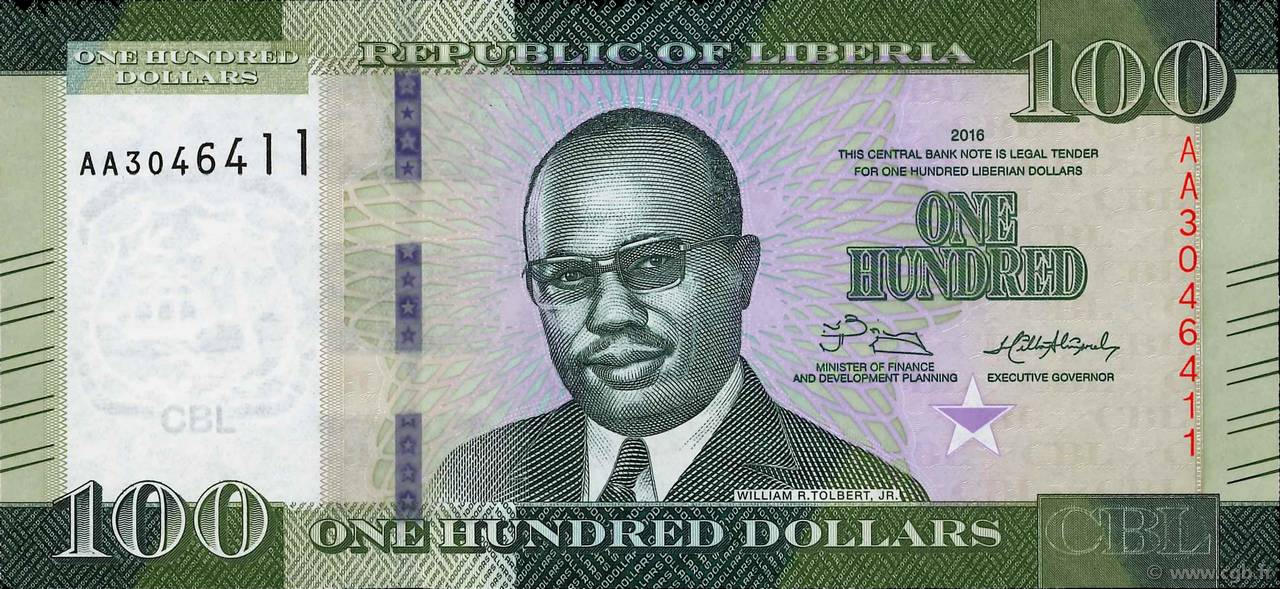 100 Dollars LIBERIA  2016 P.35 UNC