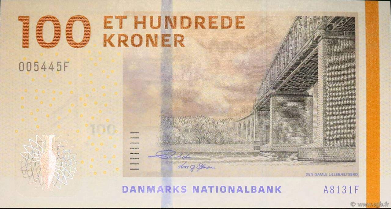 100 Kroner DÄNEMARK  2013 P.066c ST