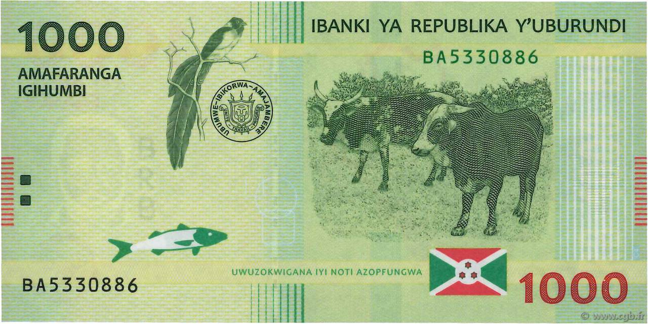 1000 Francs BURUNDI  2015 P.51 NEUF