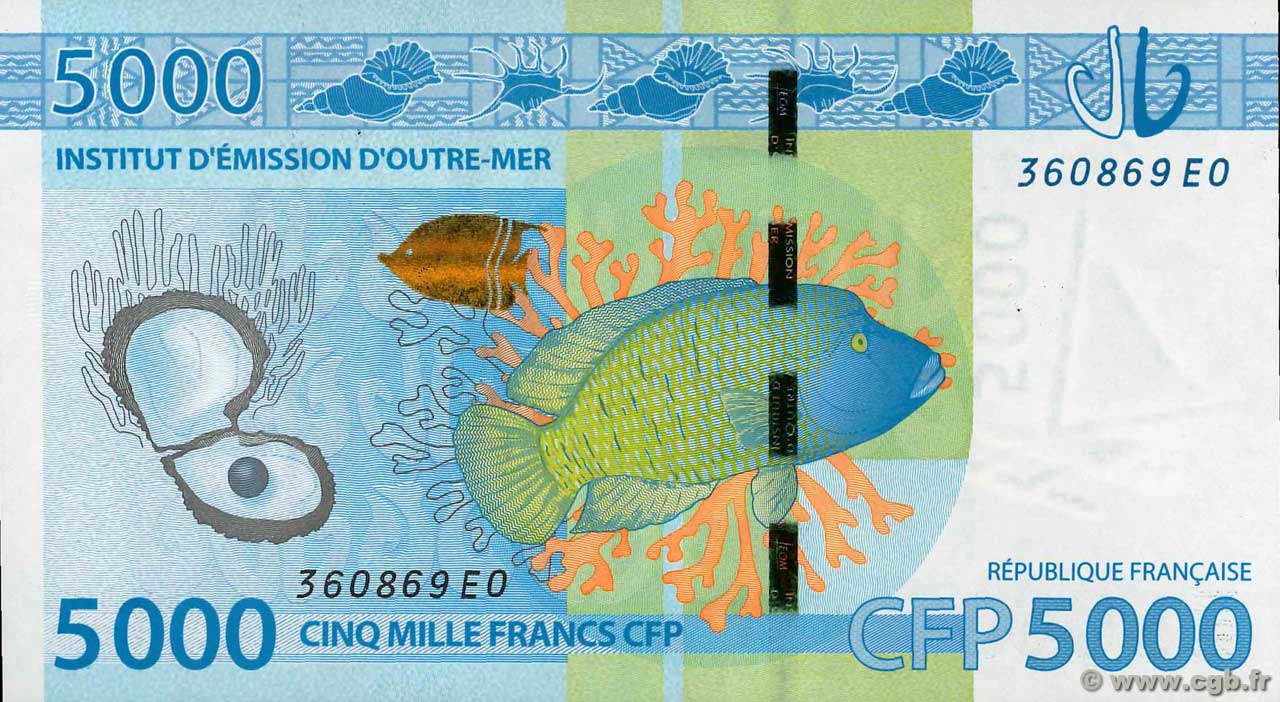5000 Francs CFP POLYNESIA, FRENCH OVERSEAS TERRITORIES  2014 P.07 UNC