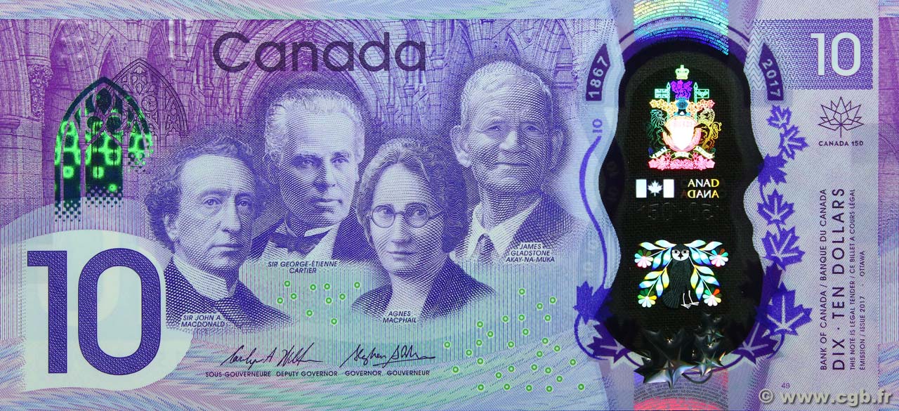 10 Dollars Commémoratif CANADA  2017 P.112 NEUF