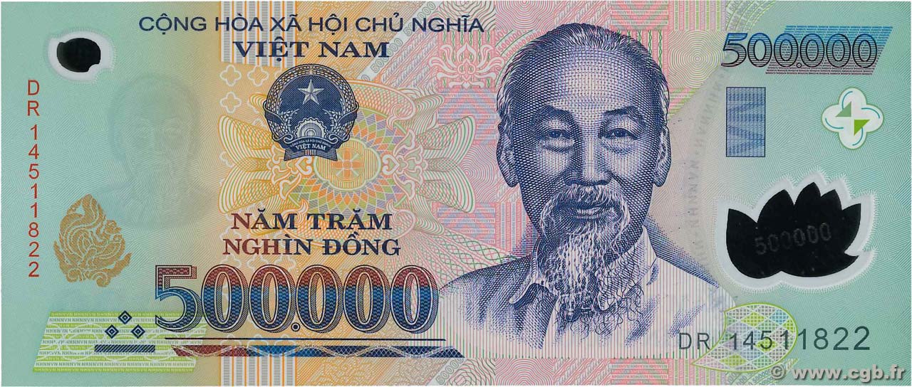 500000 Dong VIETNAM  2014 P.124j UNC