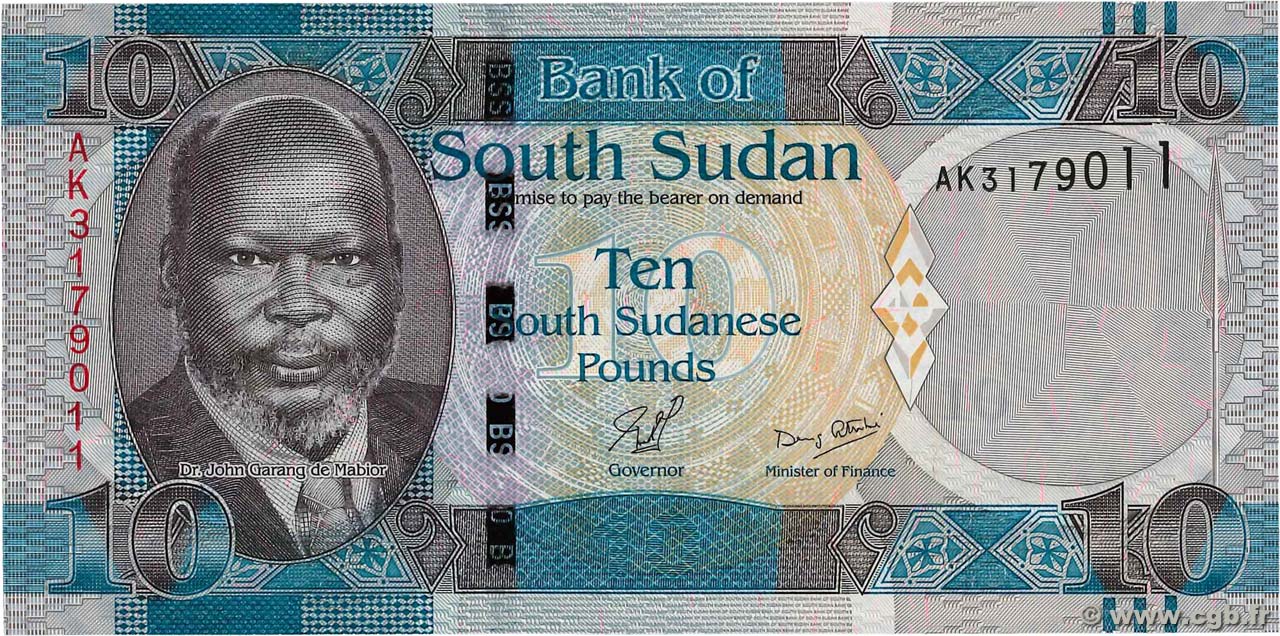 10 Pounds SOUTH SUDAN  2011 P.07 UNC