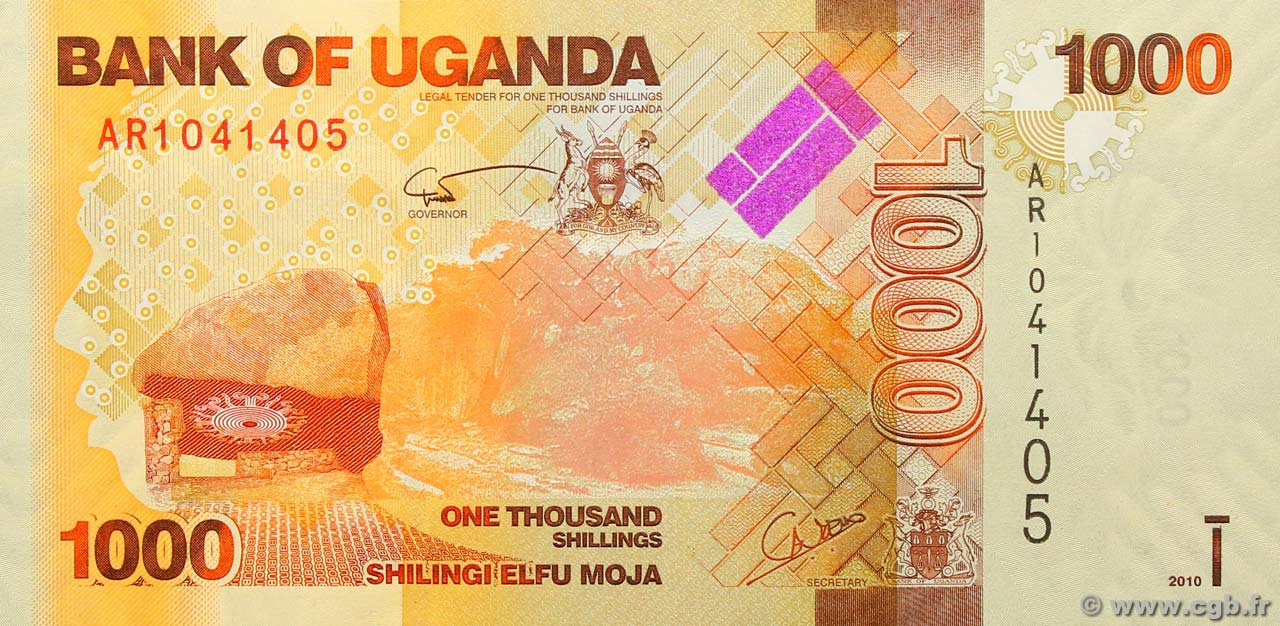 1000 Shillings UGANDA  2010 P.49a FDC
