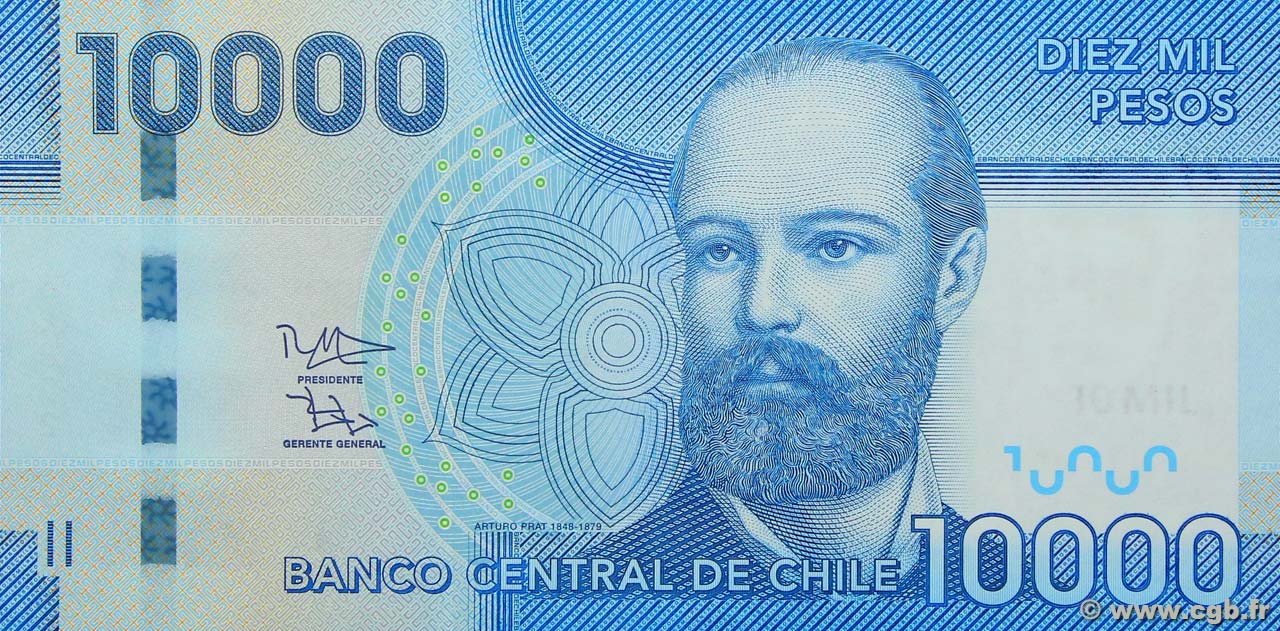 10000 Pesos CHILI  2012 P.164c NEUF